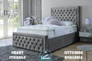 Lewis 3ft Single Ottoman Bed Frame- Velvet Blue