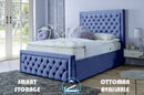 Lewis 3ft Single Ottoman Bed Frame- Velvet Blue