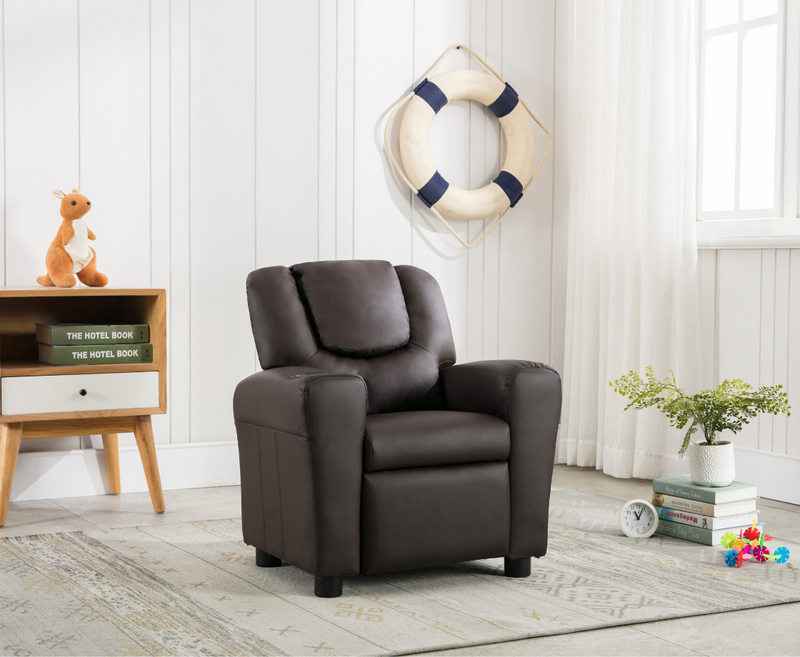 Kids Recliners Armchair with Cup Holder - 5 Colours