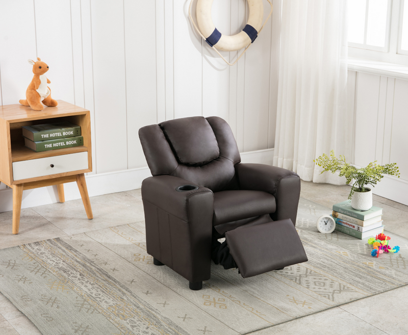 Kids Recliners Armchair with Cup Holder - 5 Colours