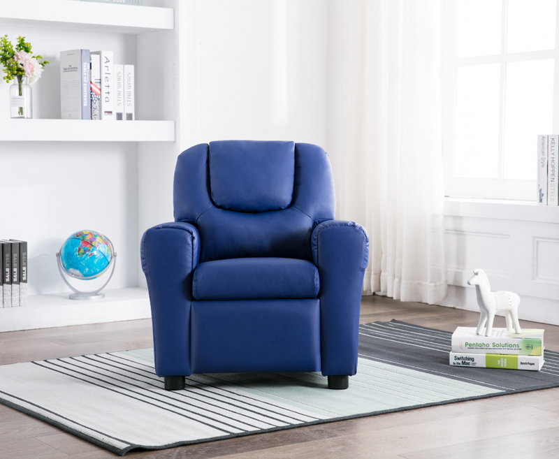 Kids Recliners Armchair with Cup Holder - 5 Colours