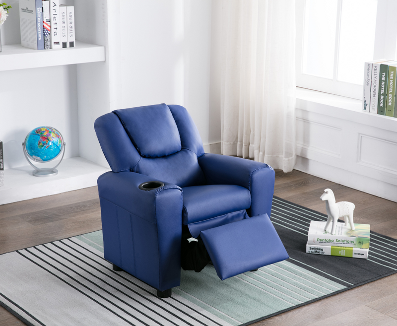 Kids Recliners Armchair with Cup Holder - 5 Colours