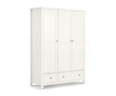 Maine 3 Door Combination Wardrobe - Surf White