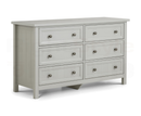 Maine 6 Drawer Wide Chest- Dove Grey