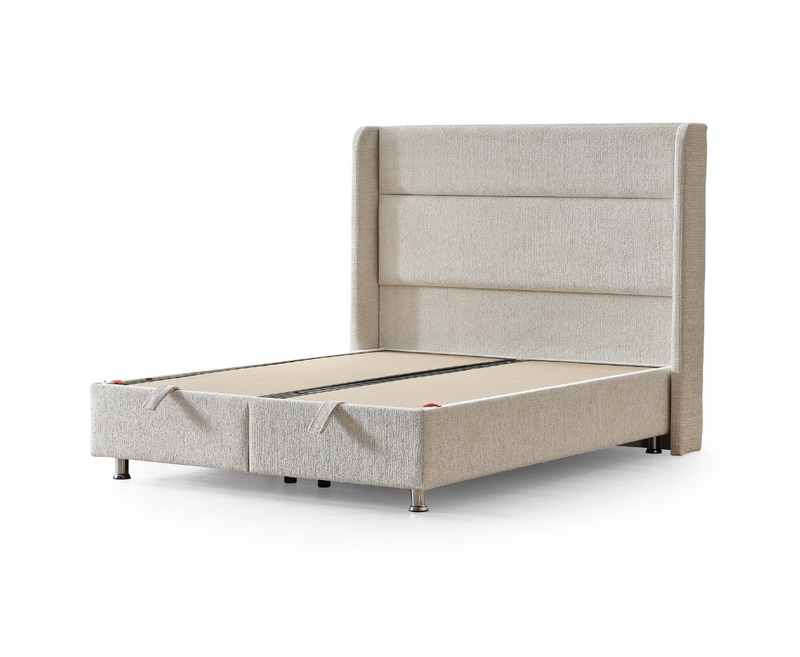 Alva 4ft6 Ottoman Bed Frame - Beige