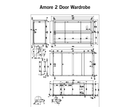 Amore 2 Door Wardrobe - White