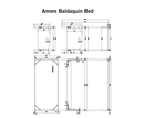 Amore Baldaquin Bed - White