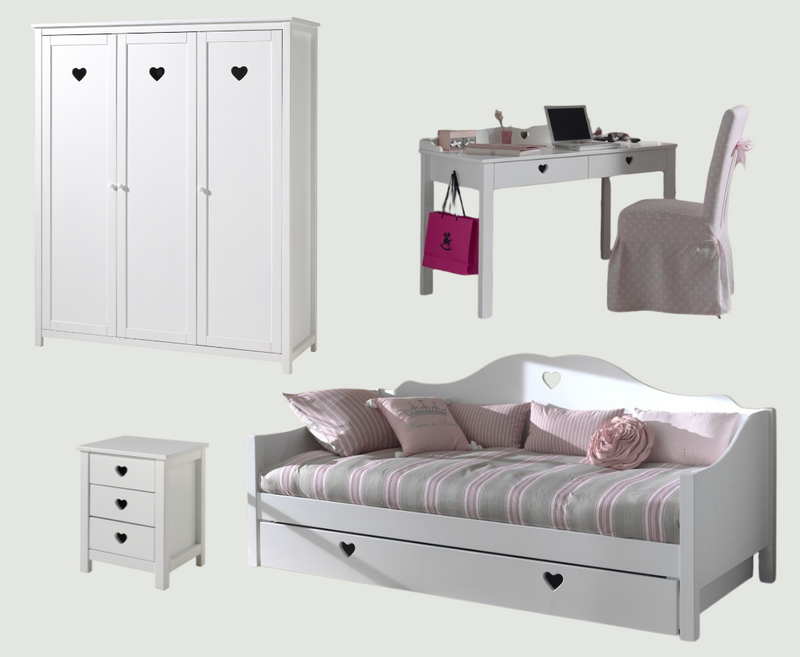 Amore Captain 90X200cm Bed - White