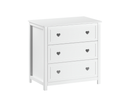 Amore Chest of 3 Drawers - White