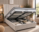 Ariya 5ft Kingsize Ottoman Bed - Taupe