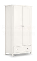 Maine 2 Door Combination Wardrobe - Surf White