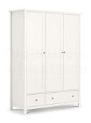 Maine 3 Door Combination Wardrobe - Surf White