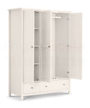 Maine 3 Door Combination Wardrobe - Surf White
