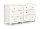 Maine 6 Drawer Wide Chest - Surf White