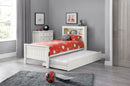 Maine Bookcase Bed Surf White