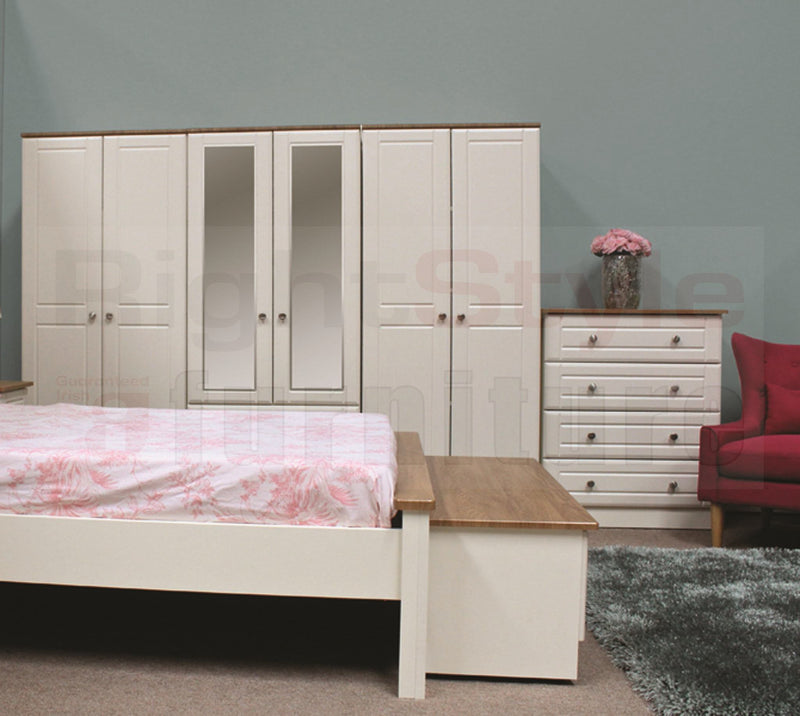 Blackwater 1 Door Robe with Shelves and Mirror
