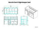 Bonnie 91 Midsleeper - Turquoise