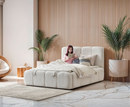 Bubble 6ft Superking Ottoman Bed - Beige