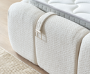 Bubble 5ft Kingsize Ottoman Bed - Beige