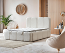 Bubble 5ft Kingsize Ottoman Bed - Beige
