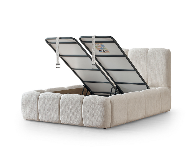 Bubble 4ft6 Double Ottoman Bed Pack - Beige