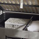 Klay 4ft6 Side Lift Ottoman TV Bed - Light Grey