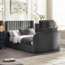 Klay 5ft Side Lift Ottoman TV Bed - Dark Grey