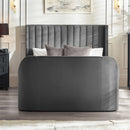 Klay 6ft Side Lift Ottoman TV Bed - Dark Grey