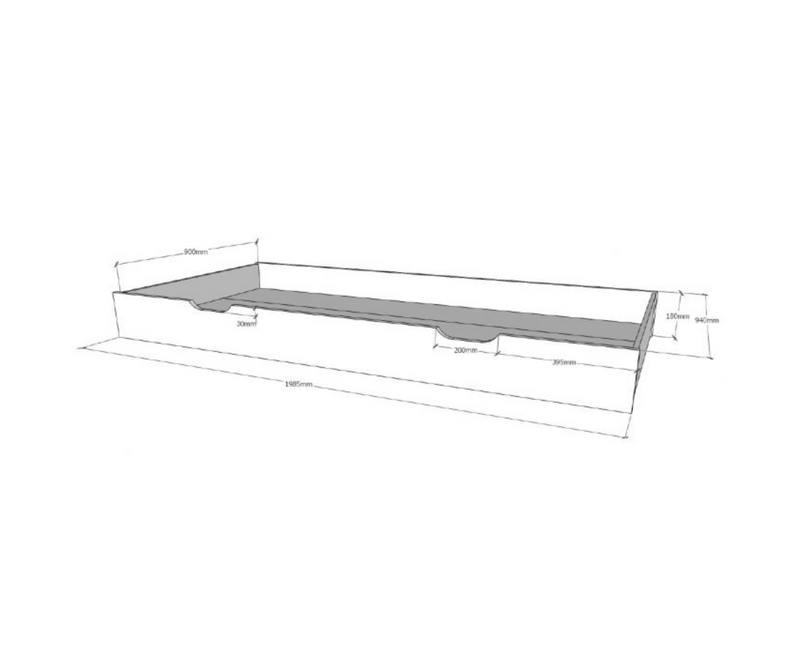 Cabane House Bed 90x200cm - Oak