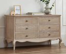 Camille 6 Drawer Wide Chest - Oak