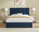 Carmen 4ft6 Double Ottoman Bed - Navy