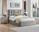 Carmen 4ft6 Double Ottoman Bed - Silver