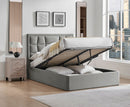 Carmen 4ft6 Double Ottoman Bed - Silver