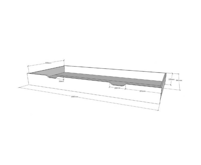 Dally House Bed 90x200cm - White