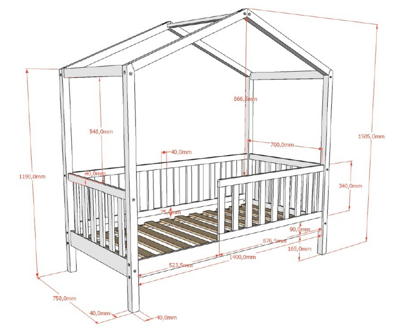 Dally Toddler Bed 70x140 - Natural