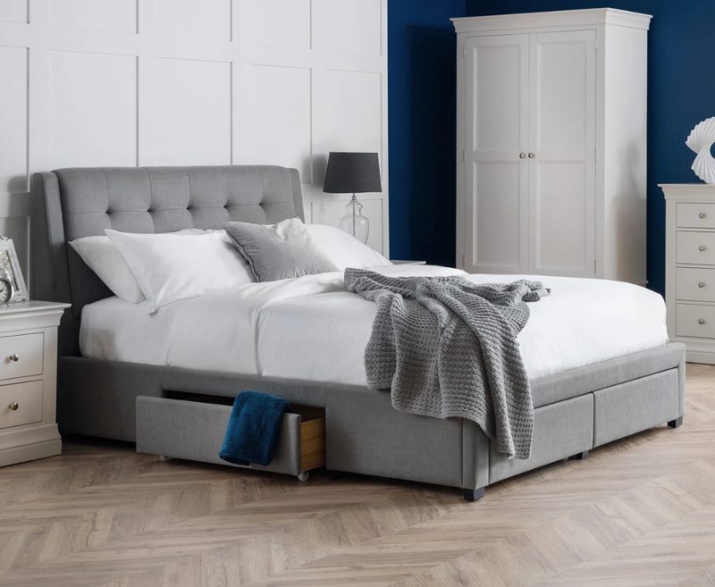 Fullerton 4ft6 Drawer Bed Frame - Grey