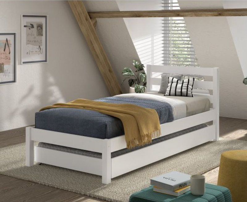 Funkie Bed 90x200 cm - Natural / White