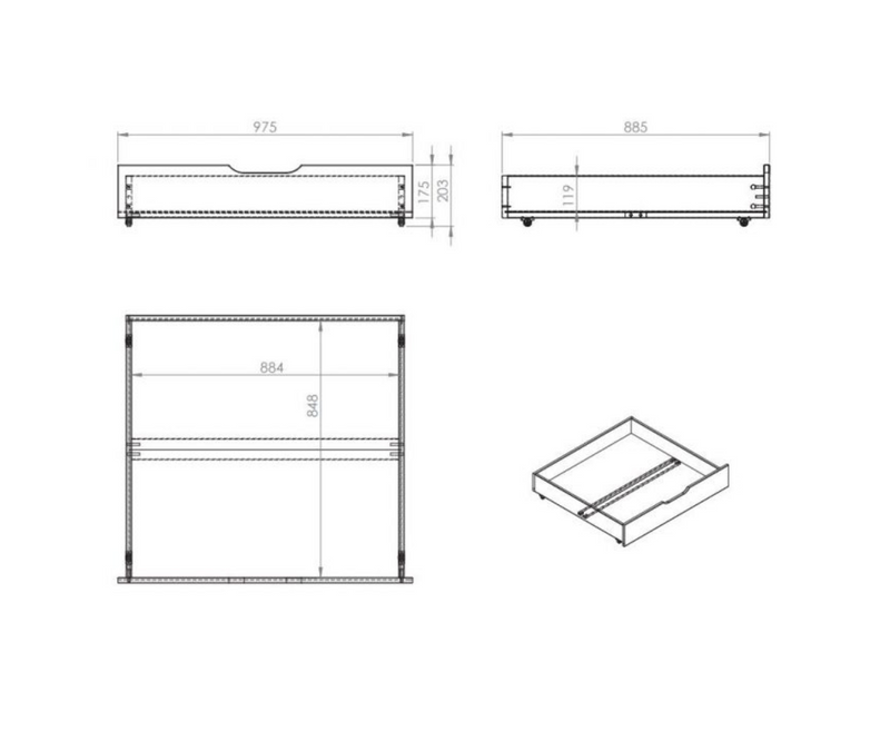 Funkie Bunk Bed 180cm - Natural