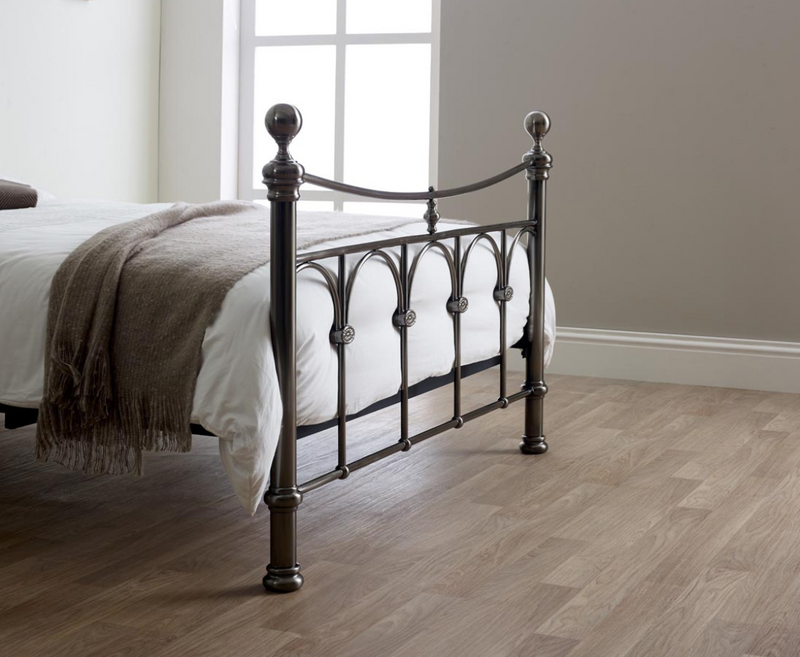 Gemma 5ft Kingsize Bed Frame Antique Nickel