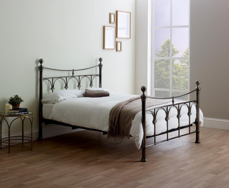 Gemma 5ft Kingsize Bed Frame Antique Nickel