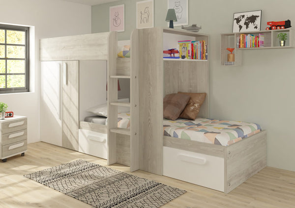 Supreme Bunk Bed - Grey Oak