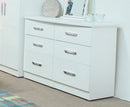 Latte 6 Drawer Chest (3 beside 3)