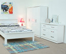 Latte Dressing Table Single Pedestal