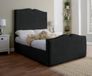 Love Heart 3ft Single Ottoman Bed Frame - Velvet Cream