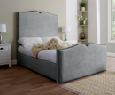 Love Heart 3ft Single Ottoman Bed Frame - Velvet Cream