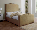 Love Heart 3ft Single Ottoman Bed Frame - Velvet Cream