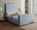Love Heart 3ft Single Ottoman Bed Frame - Velvet Cream