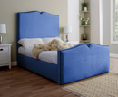 Love Heart 3ft Single Ottoman Bed Frame - Velvet Cream
