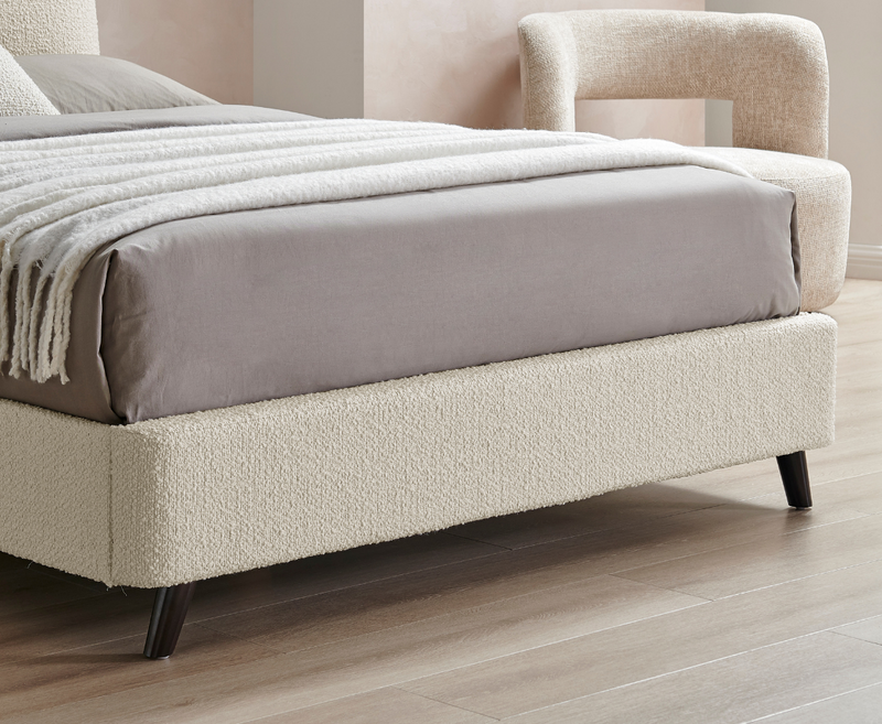 Luna Pillow 5ft Kingsize Bed Frame - Ivory