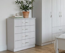 Moy 5 Drawer Narrow Chest - Grey